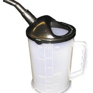 WirthCo Measure and Pour Bottle, 155 Ounce Measuring, 7 Inch Diameter, 8-1/4 Inch Height, White/ Black, Polypropylene – 94026