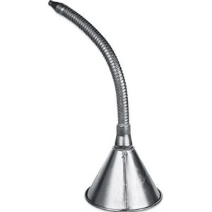 WirthCo Funnel, Round, 6-5/16 Inch Diameter X 19-7/8 Inch Overall Height, 1/2 Inch Spout Inside Diameter X 14 Inch Length Center Flex Spout – 94460