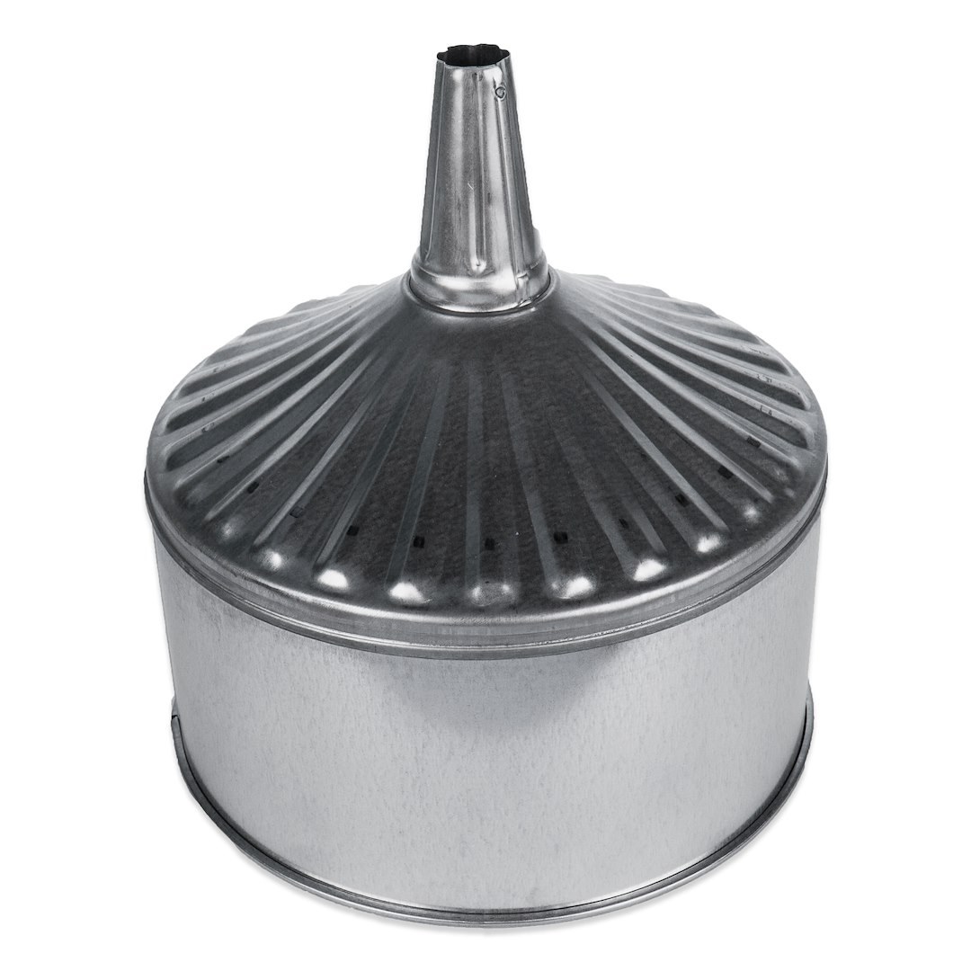 WirthCo Funnel, Round, 11-3/8 Inch Top Outside Diameter X 12-1/8 Inch Overall Height, 1 Inch Inside Diameter X 3-3/4 Inch Length Center Spout – 94467