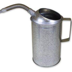 WirthCo Measure and Pour Bottle, 4 Quart Measuring Capacity, Silver, Galvanized Steel, With Flexible Spout – 94488