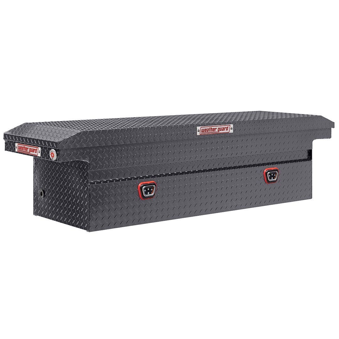 Weather Guard Tool Box, Crossover, Low Profile, Single Lid, Powder Coated, Gunmetal Gray, Aluminum – 121-6-04