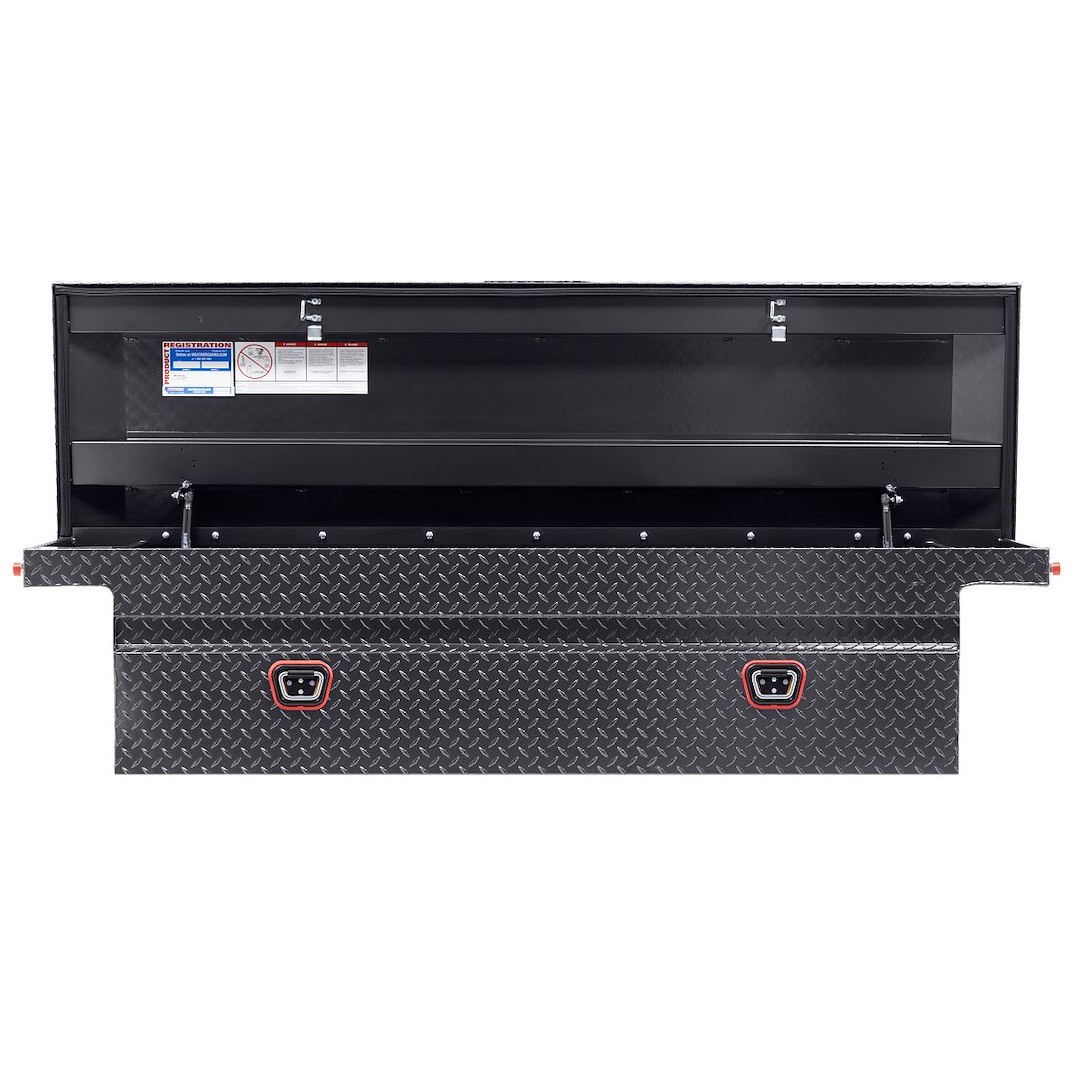 Weather Guard Tool Box, Crossover, Low Profile, Single Lid, Powder Coated, Gunmetal Gray, Aluminum – 121-6-04