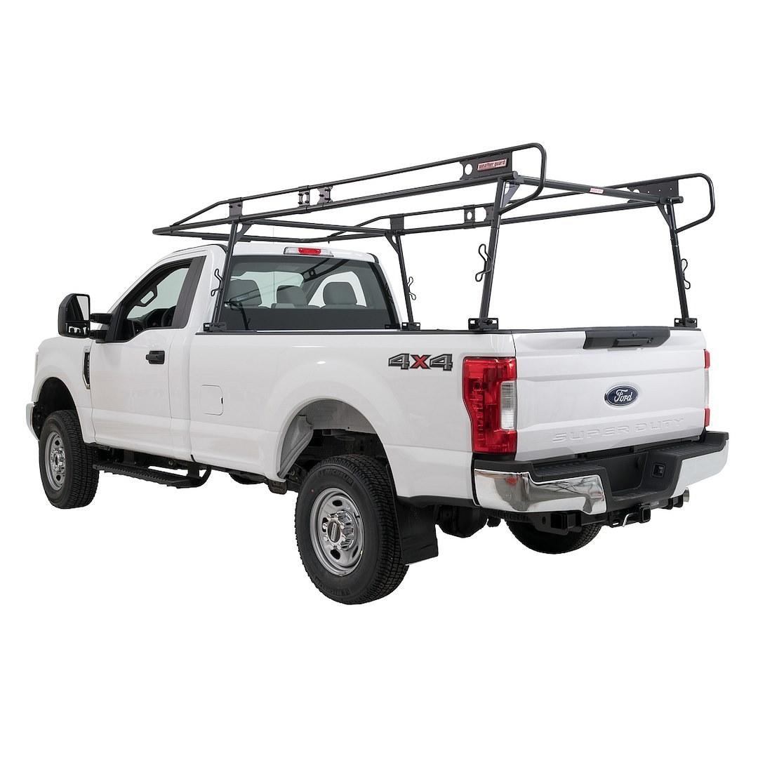 Weather Guard Ladder Rack, 1000 Pound Capacity, Stake Pocket Mount, Multi Fit, 34-3/4 Inch Height, Powder Coated, Matte Black, Steel – 1275-52-02