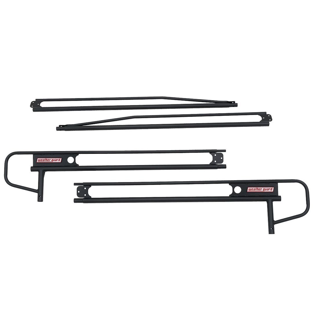 Weather Guard Ladder Rack, 1000 Pound Capacity, Stake Pocket Mount, Multi Fit, 34-3/4 Inch Height, Powder Coated, Matte Black, Steel – 1275-52-02