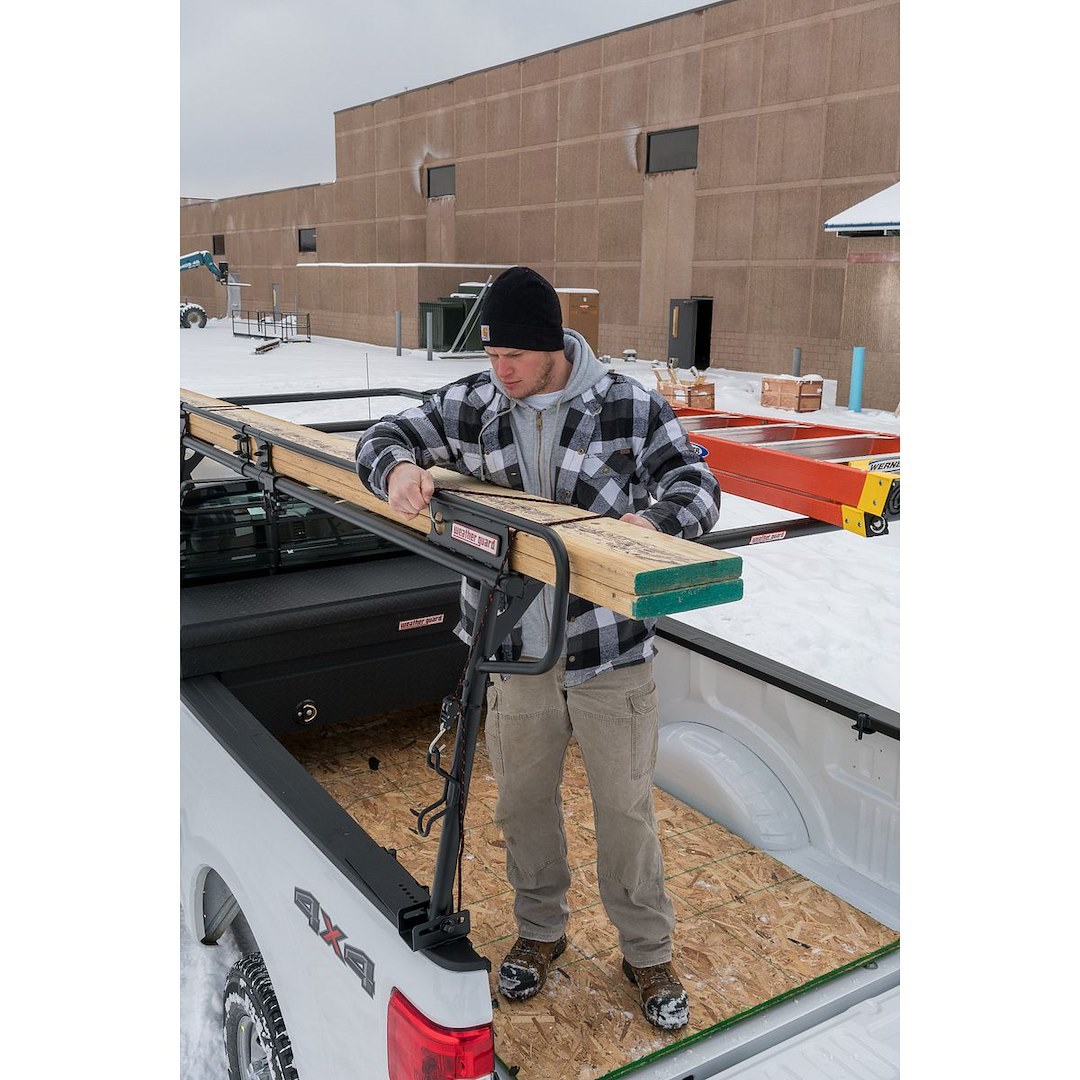 Weather Guard Ladder Rack Cross Bar, For Use with Rack 1275-52-02, Single, Powder Coat, Matte Black, Steel – 1290-52-01
