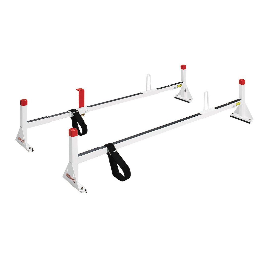 Weather Guard Ladder Rack, Gutter Mount, Multi-Fit, 16 Inch Height, Set of 2, Powder Coated, White, Steel – 205-3