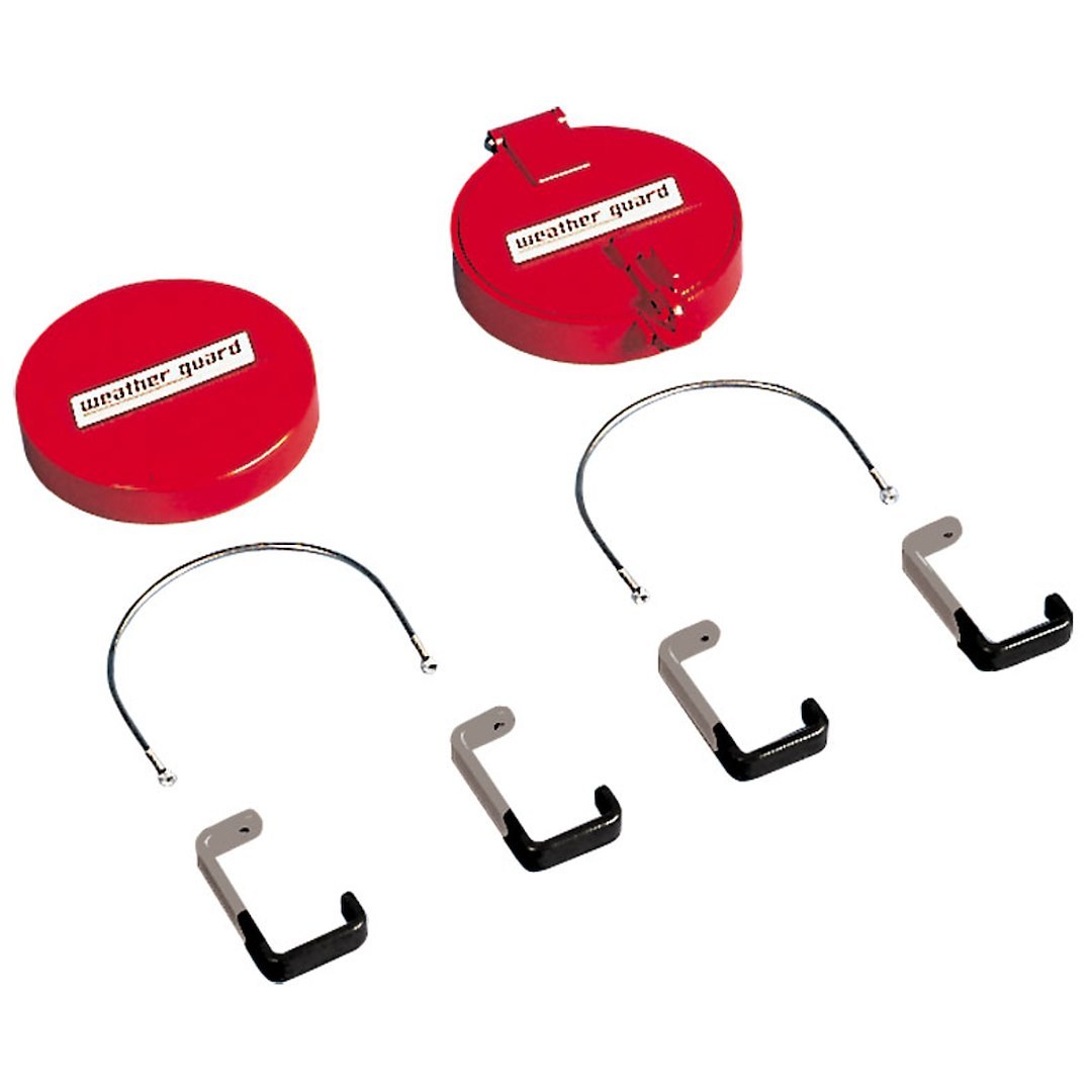 Weather Guard Ladder Rack Conduit Carrier, Make-Your-Own Kit, Two U Clamps, One Front End Cap, One Rear End Cap with Door, Four Clamp Brackets – 239