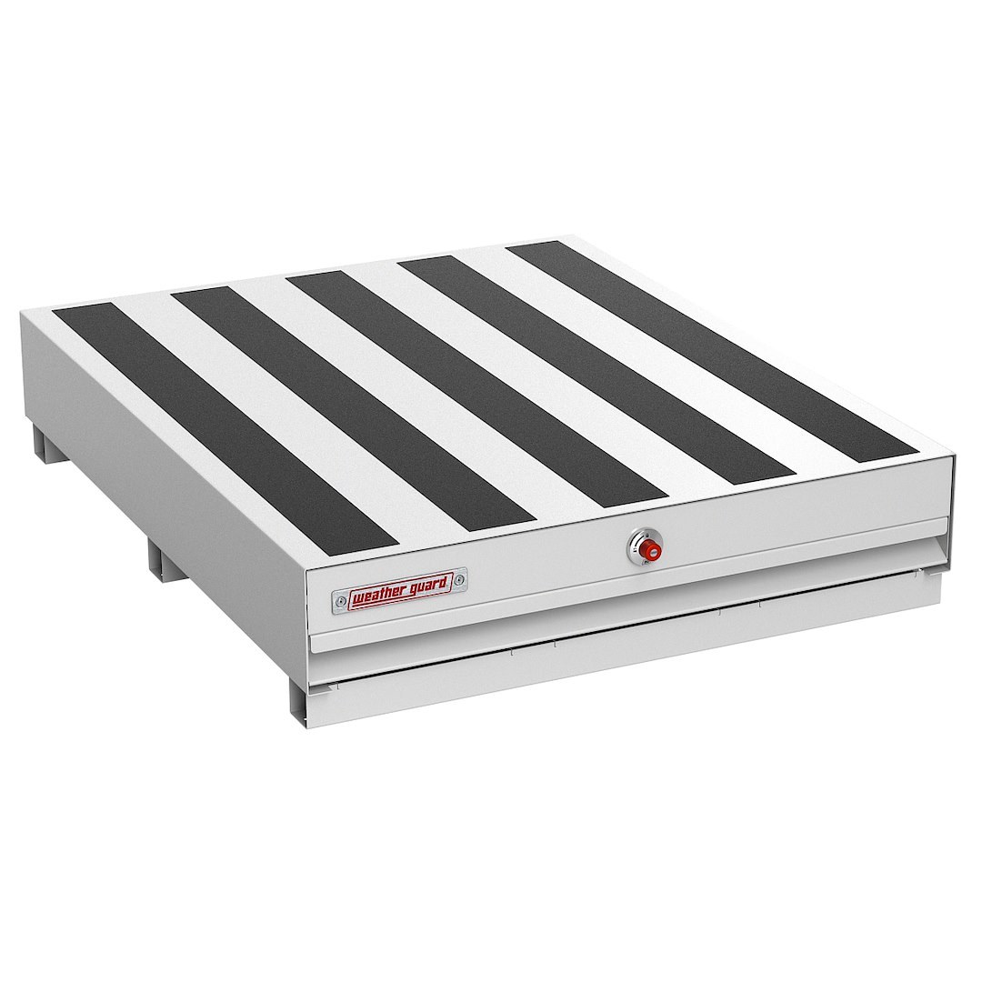 Weather Guard Bed Drawer, Pack Rat ®, 48 Inch Length X 39-3/4 Inch Width X 9-1/2 Inch Height, Lateral, One Drawer, Two Compartments, Steel – 308-3-04