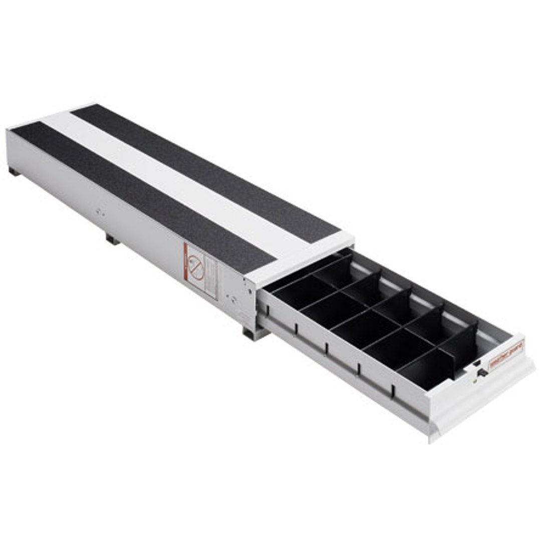 Weather Guard Bed Drawer, Itemizer ®, 49 Inch Length X 12-1/4 Inch Width X 6-3/4 Inch Height, Lateral Unit, 1 Compartment, Aluminum, White – 314-3