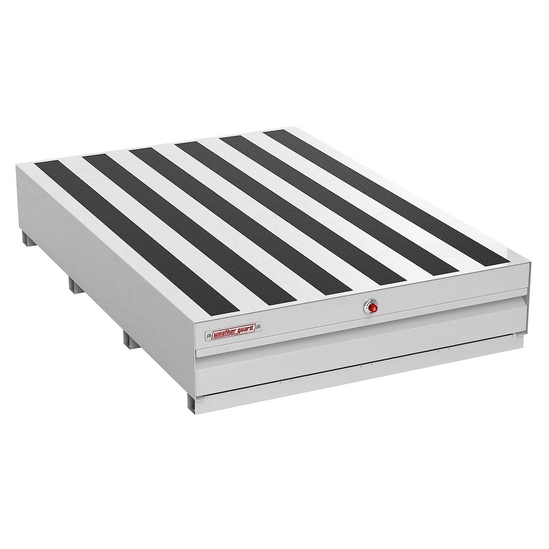 Weather Guard Bed Drawer, Pack Rat ®, 72 Inch Length X 48 Inch Width X 13 Inch Height, Lateral, One Drawer, Three Compartments, Steel – 3713-3-04