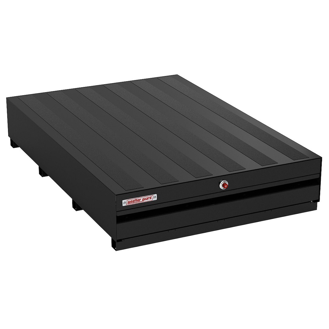Weather Guard Bed Drawer, Pack Rat ®, 72 Inch Length X 48 Inch Width X 13 Inch Height, Lateral, One Drawer, Three Compartments, Steel – 3713-5-04