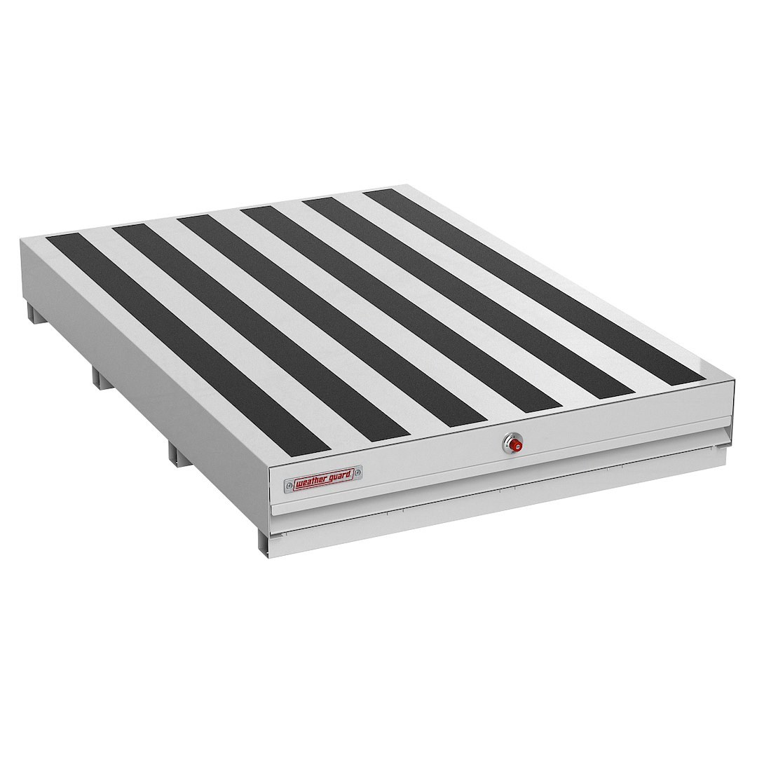 Weather Guard Bed Drawer, Pack Rat ®, 72 Inch Length X 48 Inch Width X 9-1/2 Inch Height, Lateral, One Drawer, Three Compartments, Steel – 379-3-04