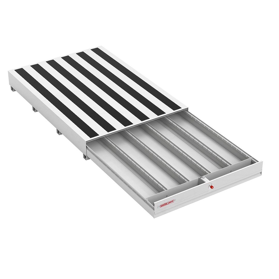 Weather Guard Bed Drawer, Pack Rat ®, 72 Inch Length X 48 Inch Width X 9-1/2 Inch Height, Lateral, One Drawer, Three Compartments, Steel – 379-3-04