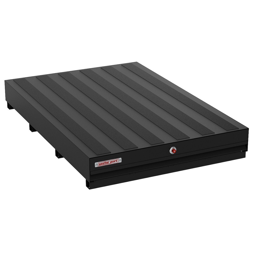 Weather Guard Bed Drawer, Pack Rat ®, 72 Inch Length X 48 Inch Width X 9-1/2 Inch Height, Lateral, One Drawer, Three Compartments, Steel – 379-5-04