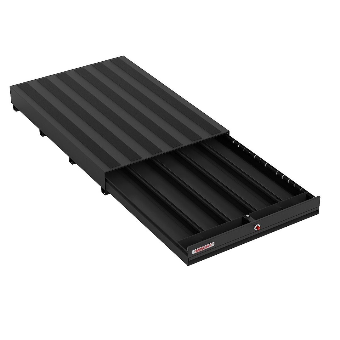 Weather Guard Bed Drawer, Pack Rat ®, 72 Inch Length X 48 Inch Width X 9-1/2 Inch Height, Lateral, One Drawer, Three Compartments, Steel – 379-5-04