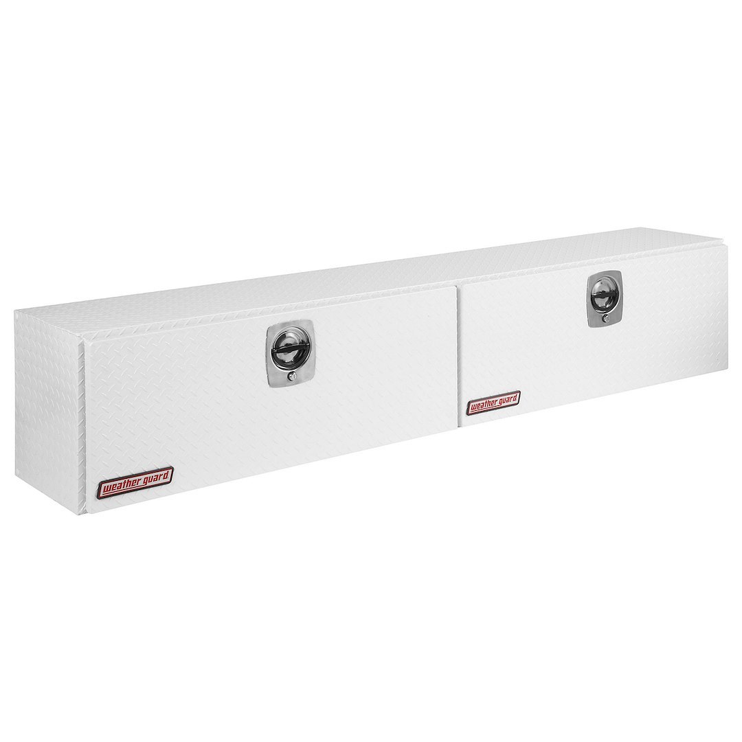 Weather Guard Tool Box, Super-Side, Side Mount, 2 Doors, Bright White, Aluminum, 90-1/4 Inch Length X 16-1/4 Inch Width X 18 Inch Height – 391-3-02