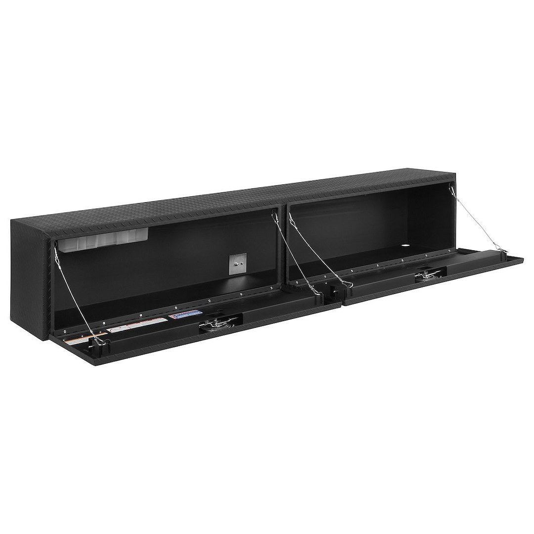 Weather Guard Tool Box, Super-Side, Side Mount, 2 Doors, Textured, Black, Aluminum – 391-52-02