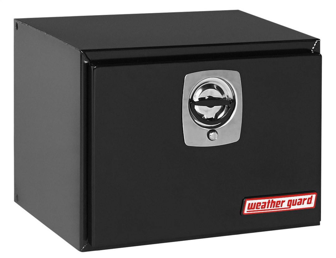 Weather Guard Tool Box, Underbed, Single Door, Smooth, Black, Steel, 24-1/8 Inch Length X 18-1/4 Inch Width X 18-1/8 Inch Height – 524-5-02