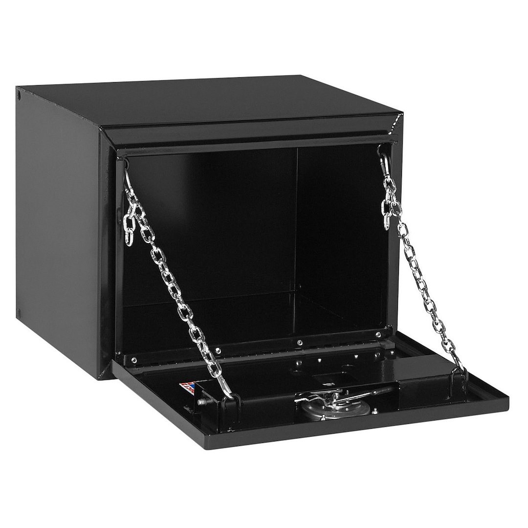 Weather Guard Tool Box, Underbed, Single Door, Smooth, Black, Steel, 24-1/8 Inch Length X 18-1/4 Inch Width X 18-1/8 Inch Height – 524-5-02