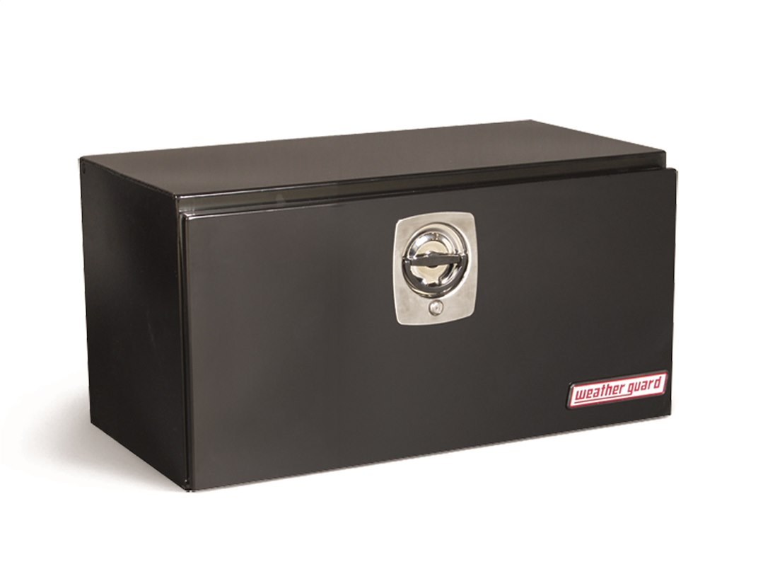 Weather Guard Tool Box, Underbed, Single Door, Smooth, Black, Steel, 30-1/8 Inch Length X 18-1/4 Inch Width X 18-1/8 Inch Height – 530-5-02