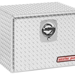 Weather Guard Tool Box, Underbed, Single Door, Diamond Tread, Bright, Aluminum, 24-1/8 Inch Length X 18 Inch Width X 18 Inch Height – 627-0-02