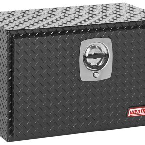 Weather Guard Tool Box, Underbed, Single Door, Diamond Tread, Black, Aluminum, 30-1/8 Inch Length X 18 Inch Width X 18 Inch Height – 631-5-02