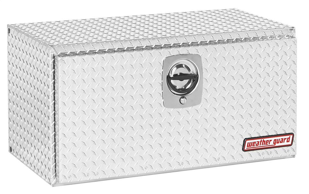 Weather Guard Tool Box, Underbed, Single Door, Diamond Tread, Bright, Aluminum, 36 5/8 Inch Length X 18 Inch Width X 18 Inch Height – 636-0-02