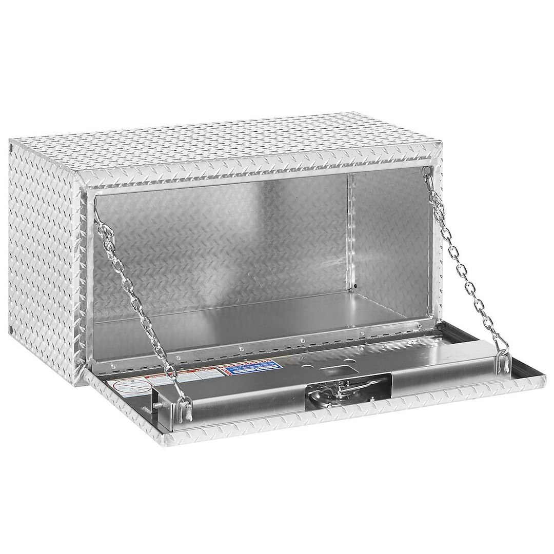 Weather Guard Tool Box, Underbed, Single Door, Diamond Tread, Bright, Aluminum, 36 5/8 Inch Length X 18 Inch Width X 18 Inch Height – 636-0-02