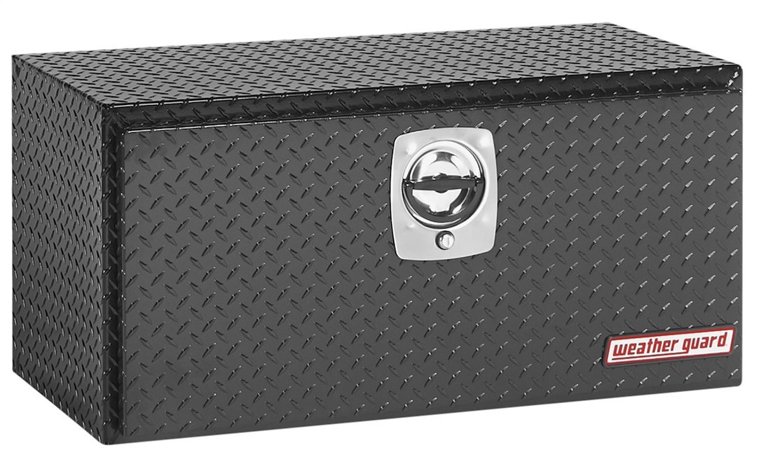 Weather Guard Tool Box, Underbed, Single Door, Diamond Tread, Black, Aluminum, 36 5/8 Inch Length X 18 Inch Width X 18 Inch Height – 636-5-02