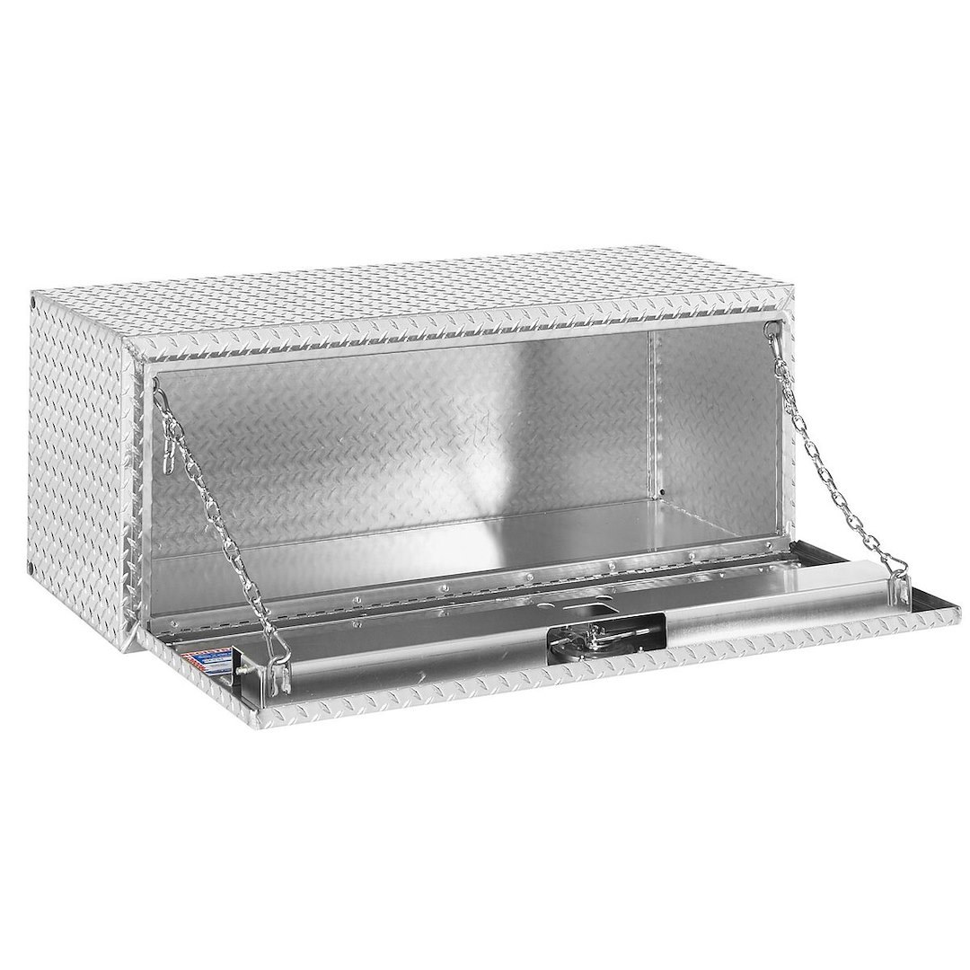 Weather Guard Tool Box, Underbed, Single Door, Diamond Tread, Bright, Aluminum, 48-1/8 Inch Length X 18 Inch Width X 18 Inch Height – 648-0-02