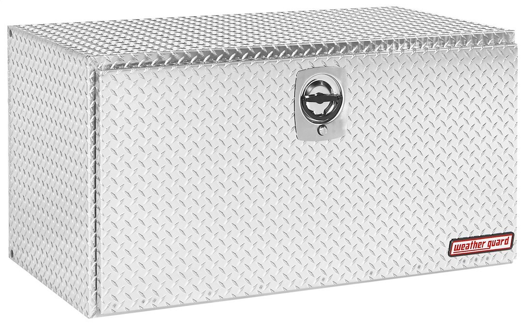 Weather Guard Tool Box, Underbed, Single Door, Diamond Tread, Bright, Aluminum, 48-1/8 Inch Length X 24 Inch Width X 24 Inch Height – 650-0-02