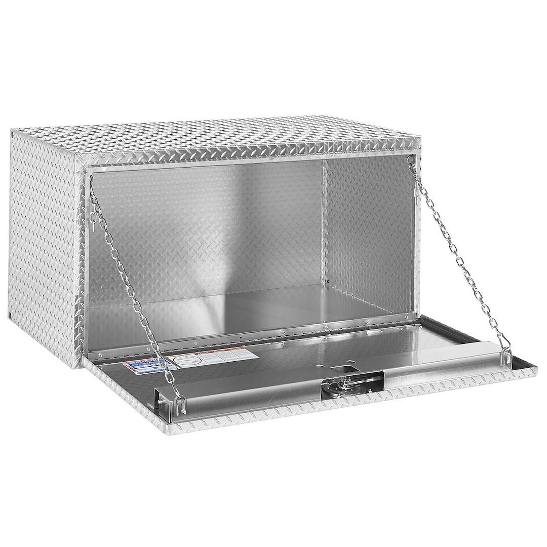 Weather Guard Tool Box, Underbed, Single Door, Diamond Tread, Bright, Aluminum, 48-1/8 Inch Length X 24 Inch Width X 24 Inch Height – 650-0-02