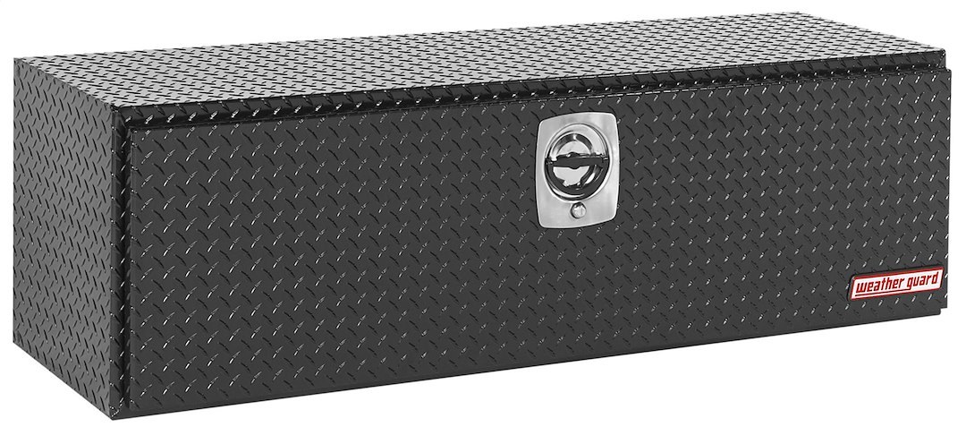Weather Guard Tool Box, Underbed, Single Door, Diamond Tread, Black, Aluminum, 60-1/8 Inch Length X 18 Inch Width X 18 Inch Height – 660-5-02