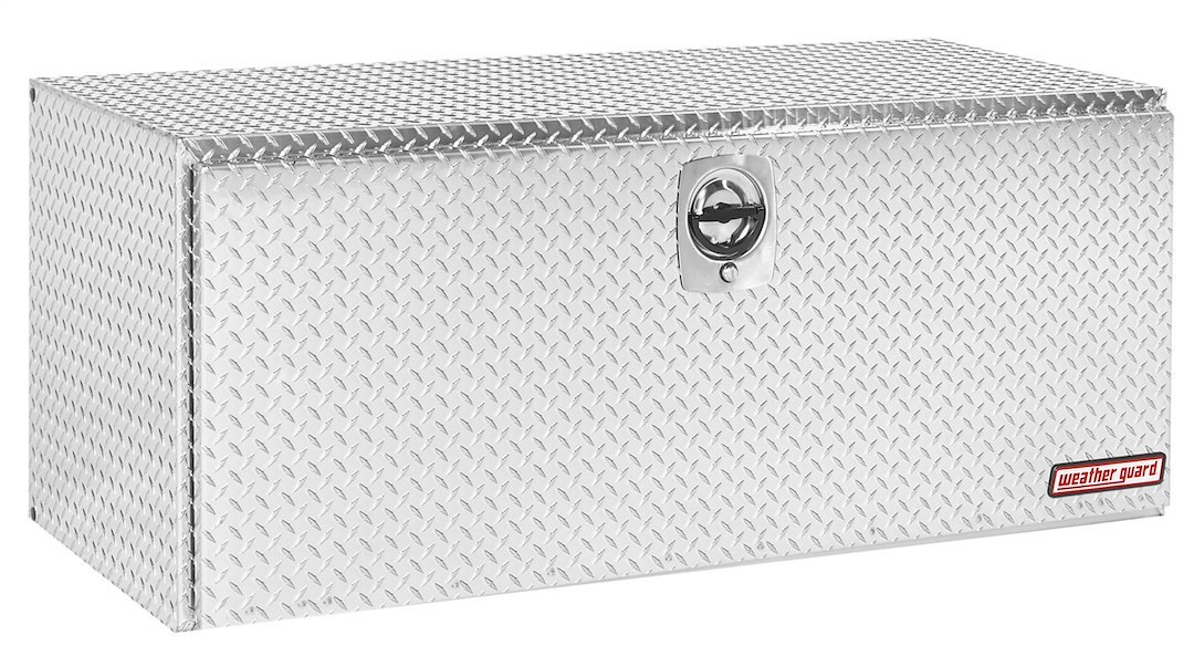 Weather Guard Tool Box, Underbed, Single Door, Diamond Tread, Bright, Aluminum, 60-1/8 Inch Length X 24 Inch Width X 24 Inch Height – 662-0-02