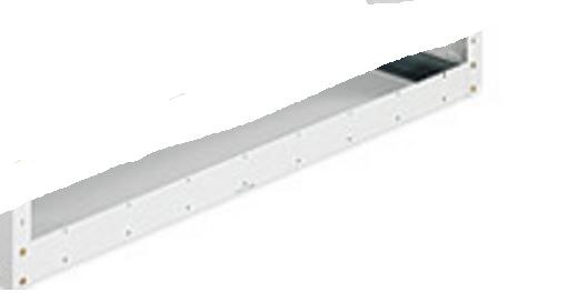 Weather Guard Van Storage System Shelf Retainer Lip, Knockdown, For 42-1/4 Inch Shelf Unit, Mount at Floor Level, White – 8802-3-01