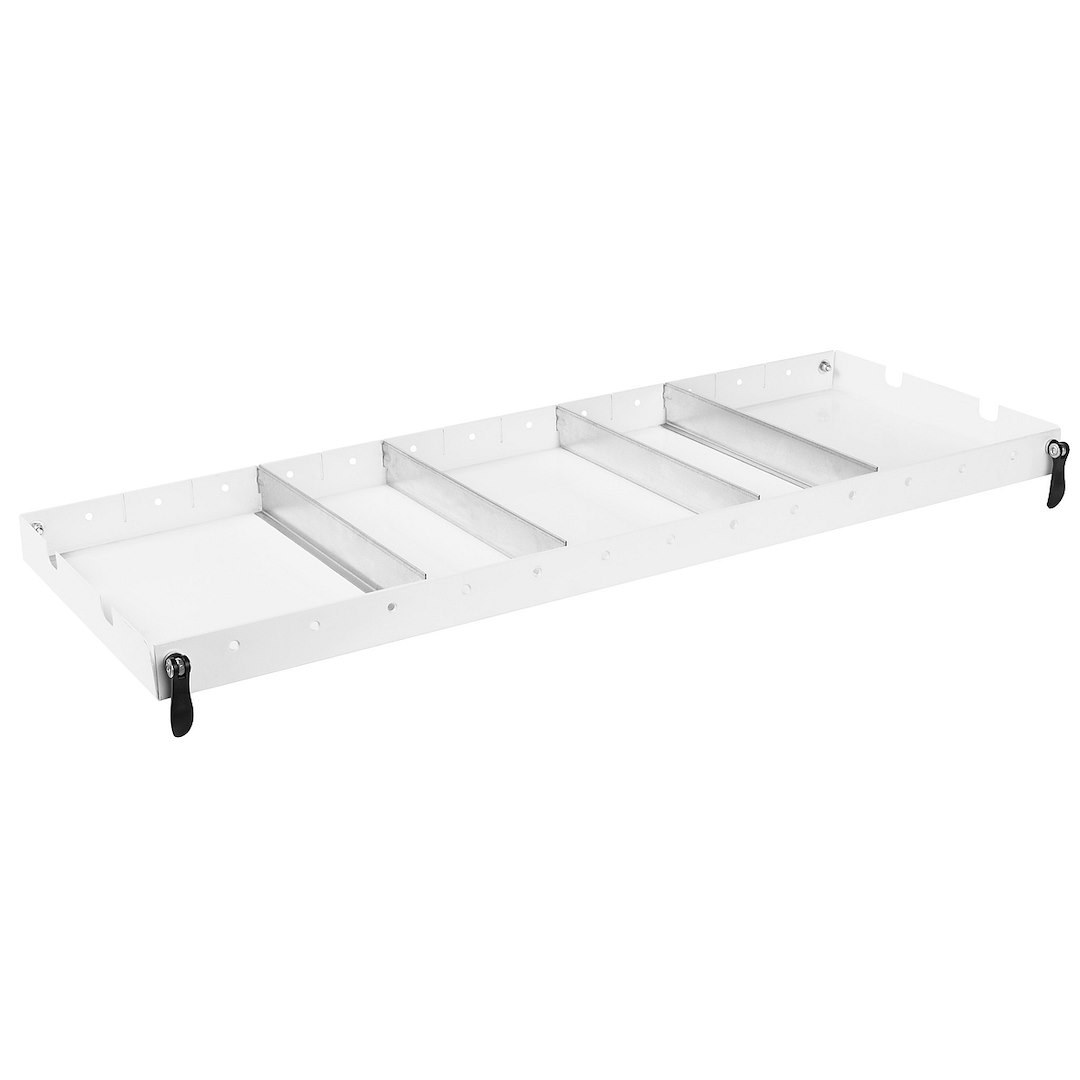 Weather Guard Van Storage System Shelf, Rapid Mount ™, 42 Inch Length X 16 Inch Depth, 2 Inch Lip, Without Dividers, White – 9164-3-01