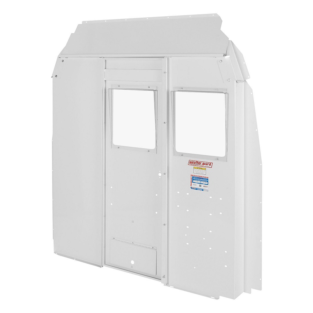 Weather Guard Bulkhead Divider, Full Bulkhead, Fixed Panel with Dog Door Converts to Door, With Door Pocket, With Polycarbonate Window – 96121-3-01