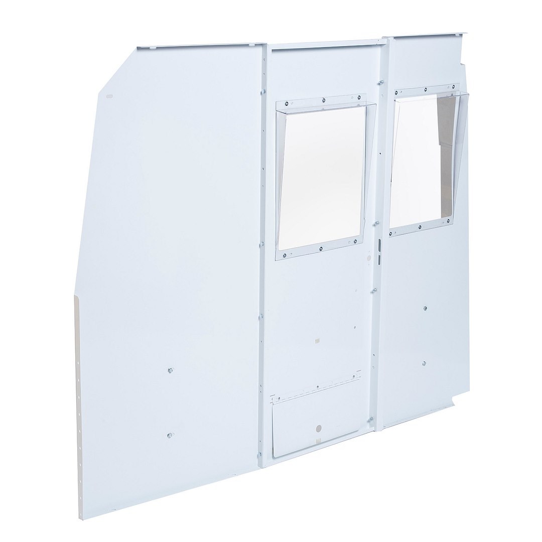 Weather Guard Bulkhead Divider, Full Bulkhead, Fixed Panel with Dog Door Converts to Door, With Door Pocket, With Polycarbonate Window – 96141-3-01
