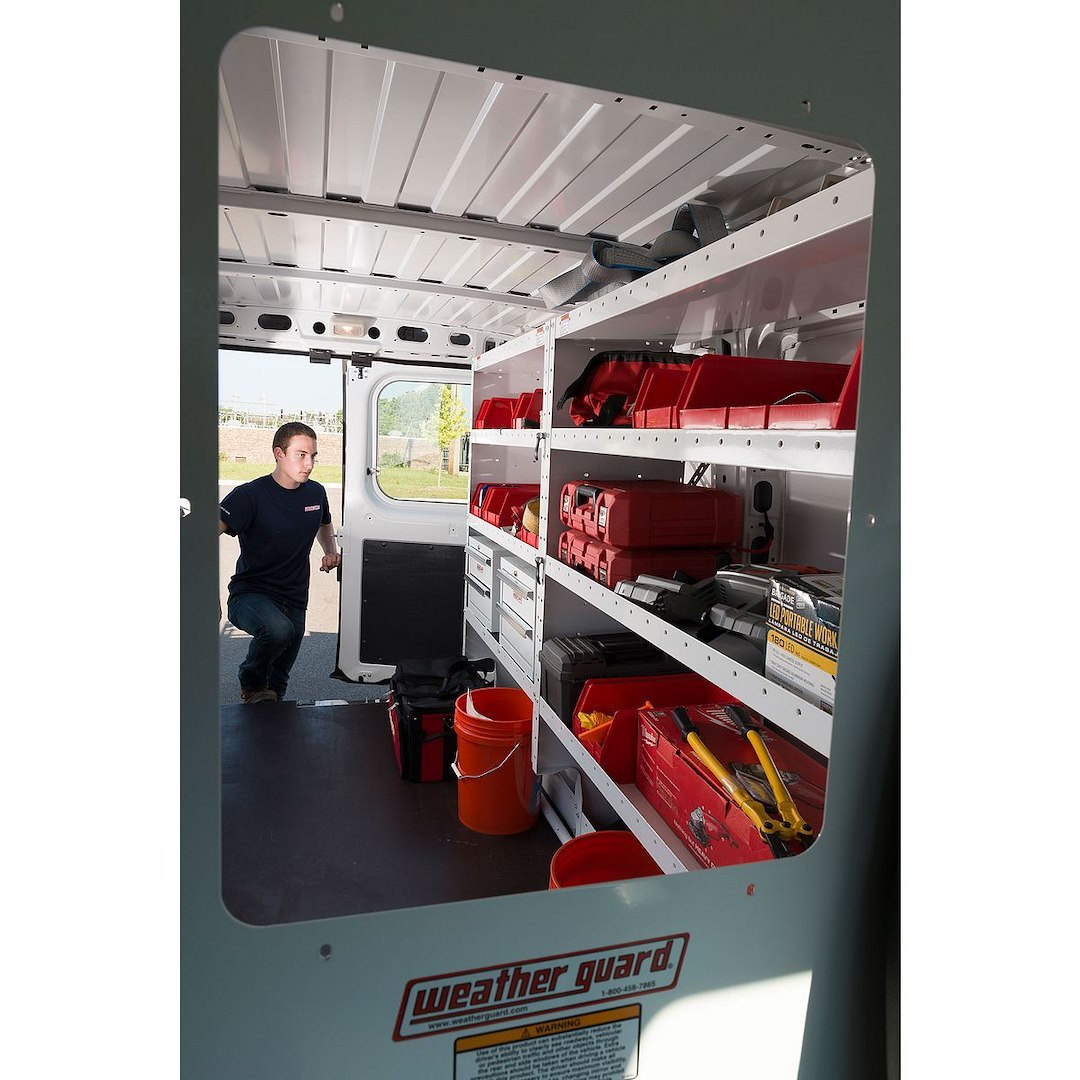Weather Guard Bulkhead Divider, Full Bulkhead, Fixed Panel with Dog Door Converts to Door, With Door Pocket, With Polycarbonate Window – 96141-3-01