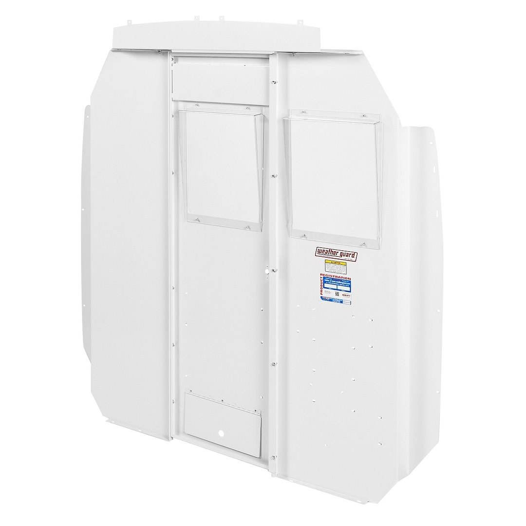 Weather Guard Bulkhead Divider, Full Bulkhead, Fixed Panel with Dog Door Converts to Door, With Door Pocket, With Polycarbonate Window – 96311-3-01