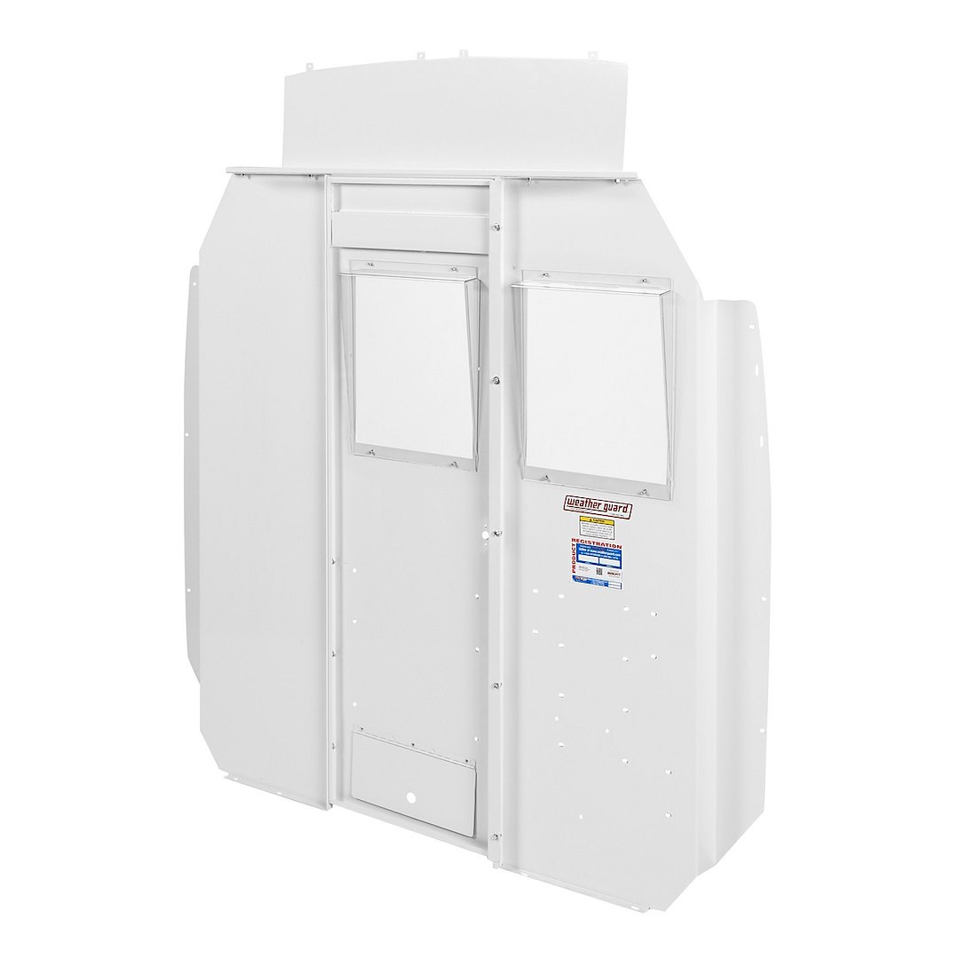 Weather Guard Bulkhead Divider, Full Bulkhead, Fixed Panel with Dog Door Converts to Door, With Door Pocket, With Polycarbonate Window – 96321-3-01