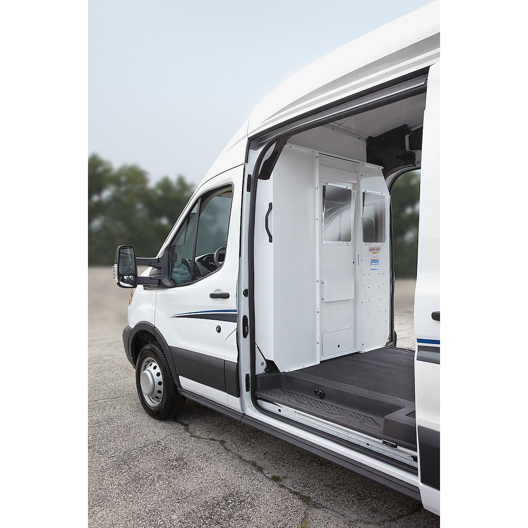 Weather Guard Bulkhead Divider, Full Bulkhead, Fixed Panel with Dog Door Converts to Door, With Door Pocket, With Polycarbonate Window – 96321-3-01