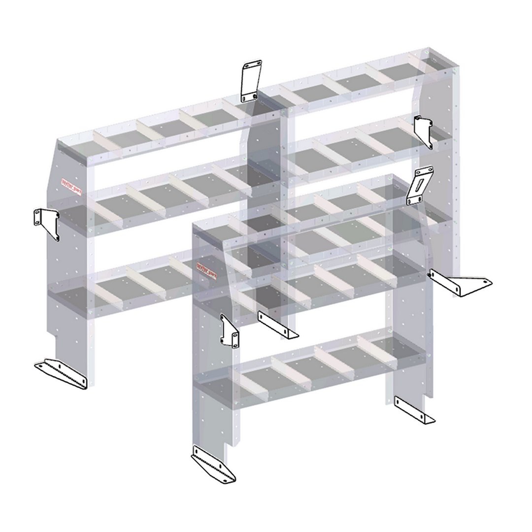Weather Guard Van Storage System Shelf Mounting Bracket, For Mounting Shelves IN Mercedes Metris – 9753-3-01