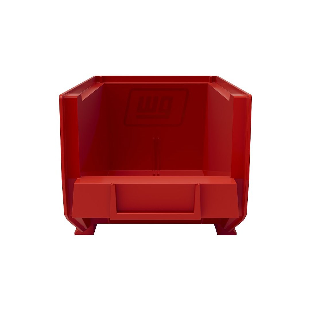 Weather Guard Van Storage System Shelf Bin Box, 7.1 Inch Height X 6 Inch Width X 13.2 Inch Depth, Without Compartment, Red, Plastic – 9855-7-02