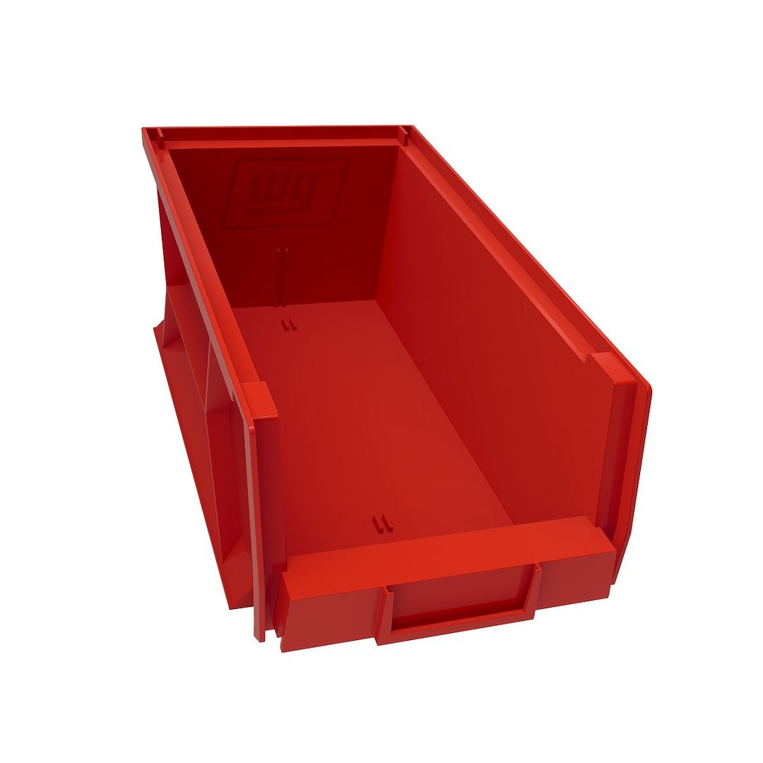 Weather Guard Van Storage System Shelf Bin Box, 8.2 Inch Height X 6 Inch Width X 13.2 Inch Depth, Without Compartment, Red, Plastic – 9856-7-02