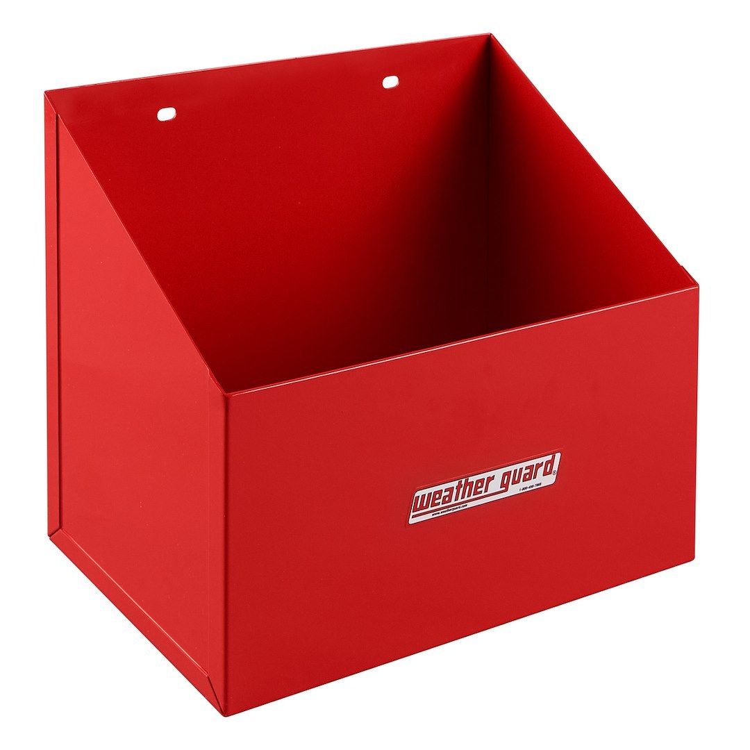 Weather Guard Van Storage System Shelf Bin Box, 11 Inch Height X 13 Inch Width X 7 Inch Depth, Single, Steel, Red – 9883-7-01