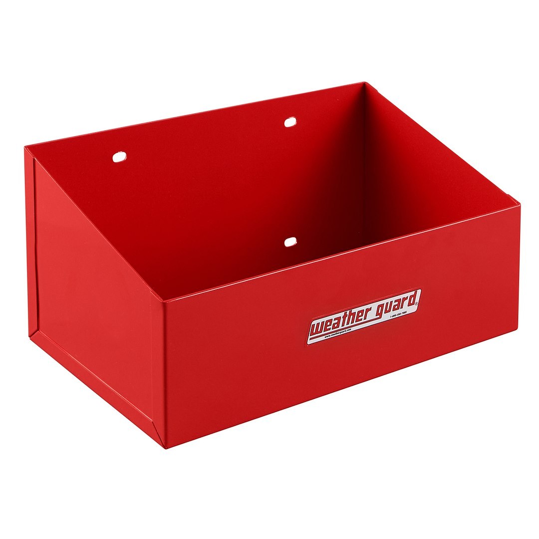 Weather Guard Van Storage System Shelf Bin Box, 6-1/2 Inch Height X 13 Inch Width X 7 Inch Depth, Single, Steel, Red – 9884-7-01