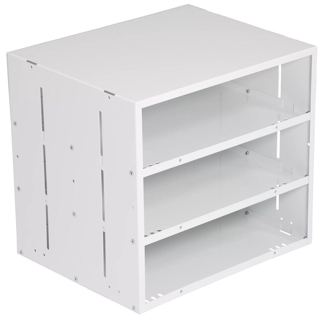 Weather Guard Van Storage System Cabinet, Shelf/ Floor Mount, 16.6 Inch Width X 15.2 Inch Height X 13.4 Inch Depth, 3 Shelves, White – 9960-3-01