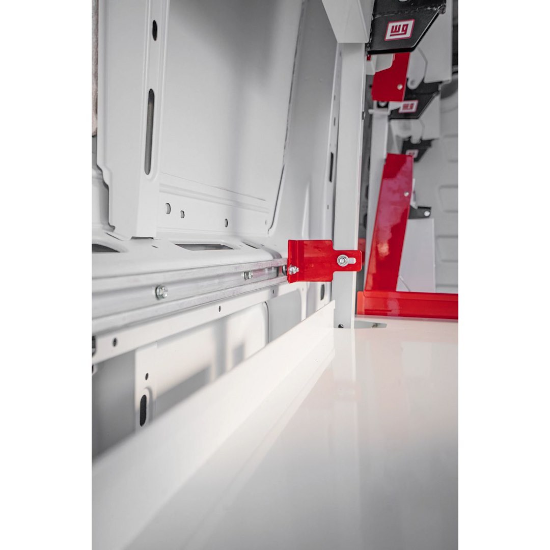 Weather Guard Van Storage System Shelf Support, For Mounting Weatherguard Folding Shelf, Rail Only, 1-5/8 Inch Height, Set of 2, White – DRFT30RP