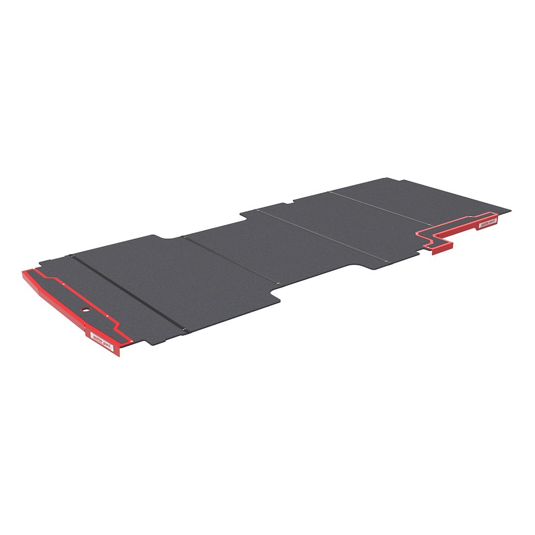 Weather Guard Cargo Area Liner, Black, Flat Edges, Rubber with Aluminum Red Sills, Non-Skid, Complete Cargo Area – RFFT48E-5-01